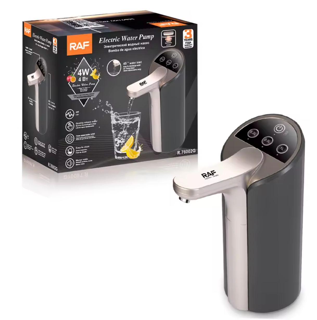 RAF Hot Selling R.76002 Low Noise Quickly Release Water Automatic Water Dispenser Pump with 3 Speed Water Outlet