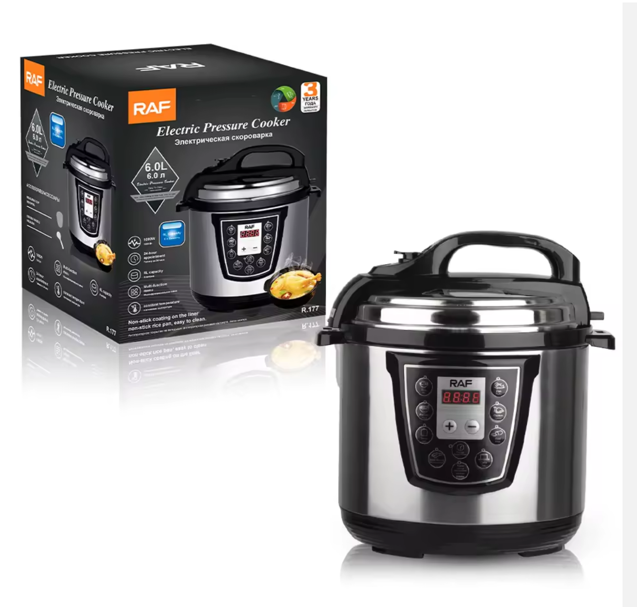 RAF R.177 6L Household 24 Hour Appointment Pressure Pot Electric Pressure Cooker Multifunction