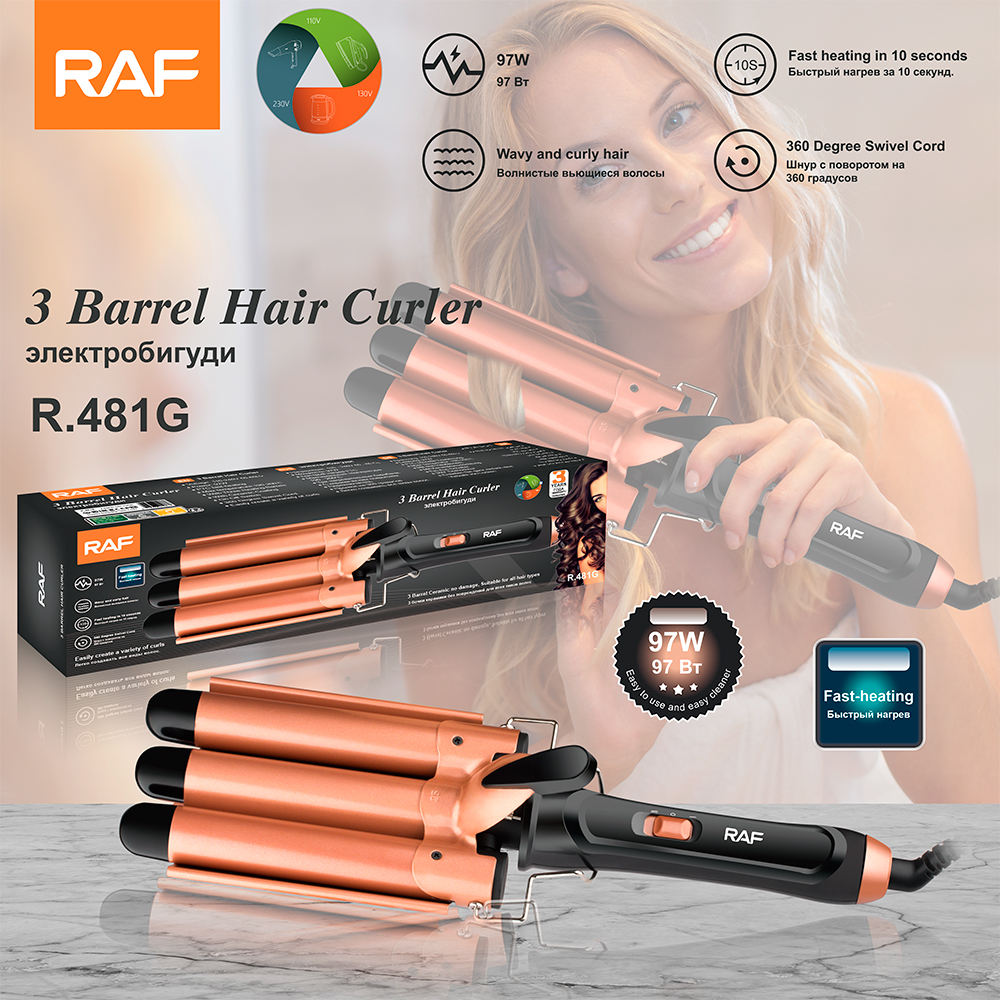 RAF Grooming Kit – 3 Barrel Hair Curler R481 G