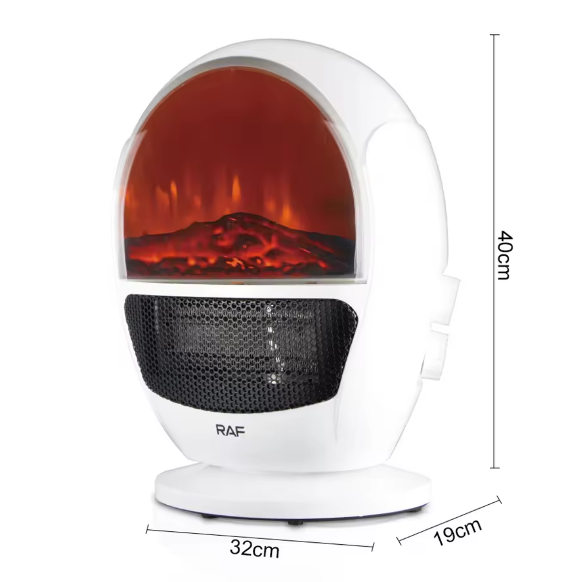 RAF R.1600 Tip Over Protection Overheating Protection Electric Heater Fire Retardant Dumping Power Off Fan Heater