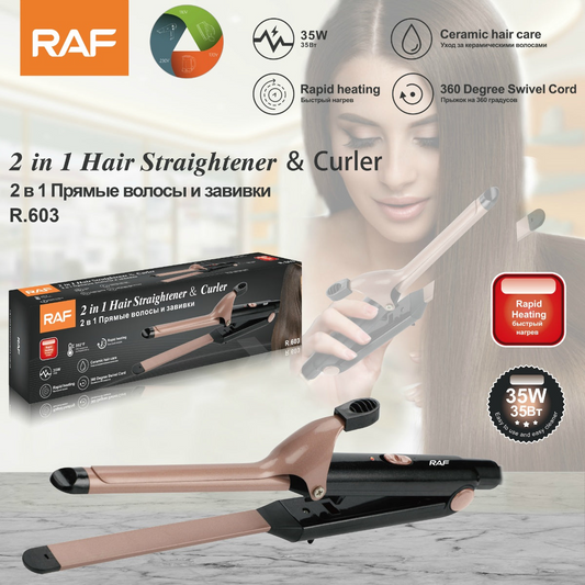 RAF Grooming Kit – 2-in-1 Hair Straightener / Curler