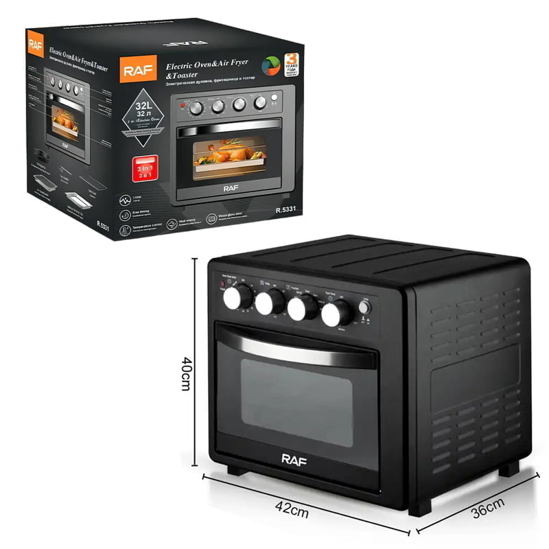 RAF R.5331 3-in-1 Air Fryer Oven & Toaster — 32 L Multifunction Kitchen Applianc