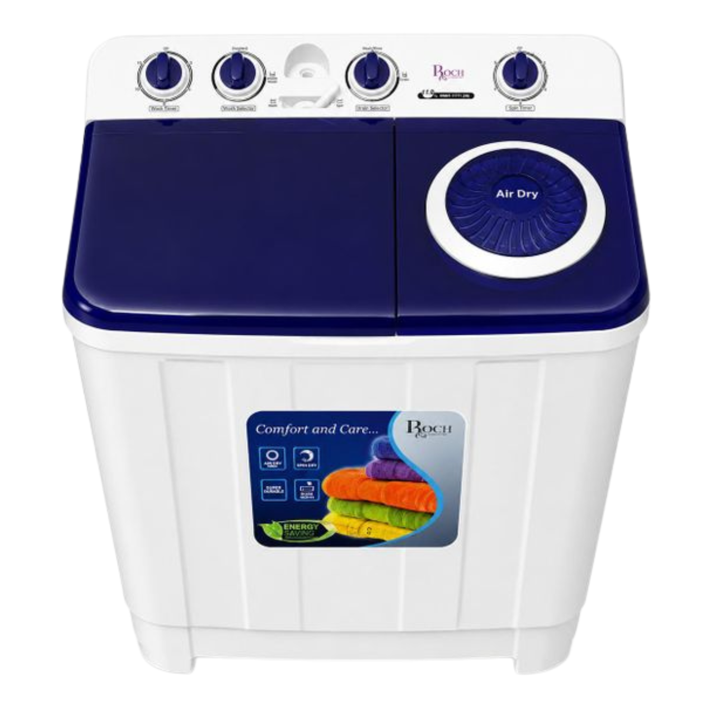 Roch Washing Machine 11KG Semi-Automatic Twin Tub with Air Dry System