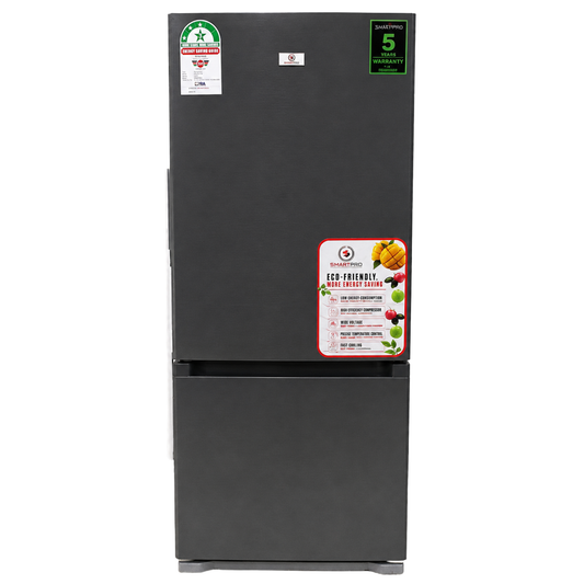 SmartPro SFR-400-DBI 262L Bottom Freezer Total No Frost Fridge