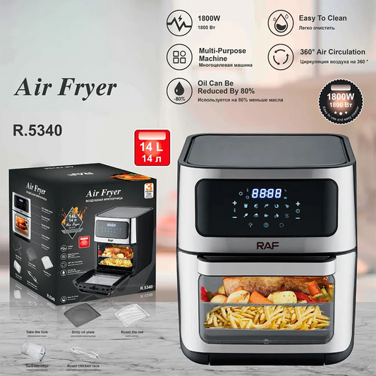 RAF R.5340 14 L Air Fryer — 1800 W Digital Touch Control Hot Air Oven & Fryer