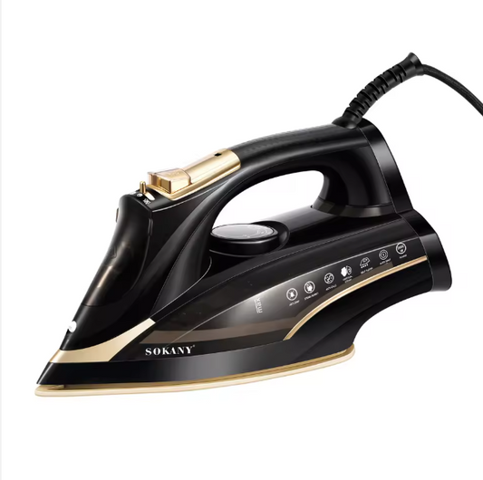 SOKANY SK‑11053 Steam Iron – ~2000 W • Large Water Tank • Ceramic Soleplate