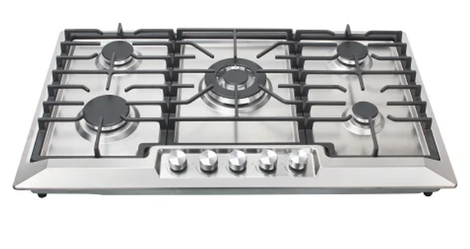 Bolesi 5022 Built-In 5Gas Stainless Cooker Hob1WOK Burner