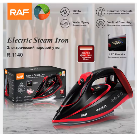 RAF R.1140 Electric Steam Iron Ceramic Sole Steam Iron 2600 W Power