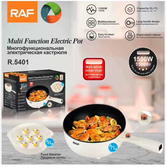 RAF Multifunctional Electric Pot – Cook, Steam & Warm with One Pot 🍲