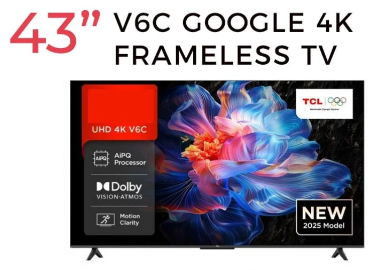 TCL V6C 43 Inch Direct LED 4K HDR Smart TV