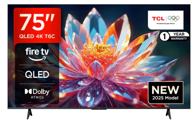 TCL 75″ 75T6C Classic QLED 4K Google Tv