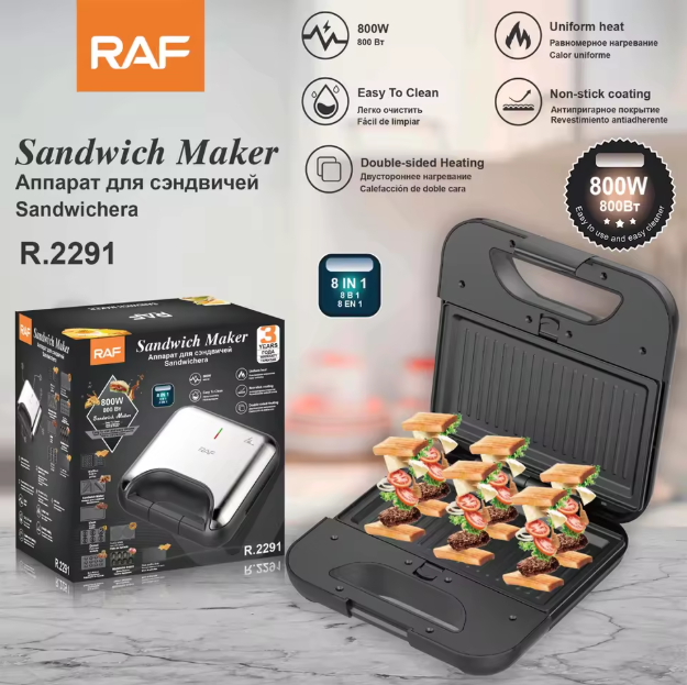RAF Sandwich Maker 8 * 1 - R.2291 - RAF - 800 Watt