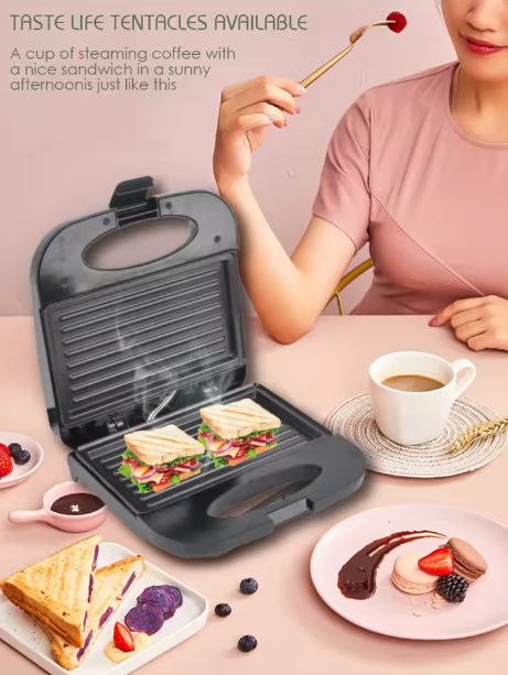 10 in 1 R 209 New Sandwich Maker Non-stick Coating 800w Easy Clean for Home Baking Breakfast Bread