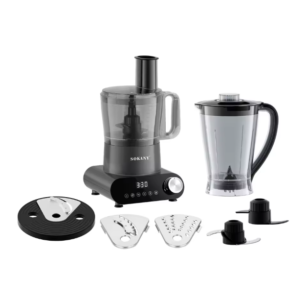 Sokany SK‑03063 7‑in‑1 Digital Food Processor & Vegetable Chopper – 1500 W with 2 L Processing Bowl + 2 L Juicer Blender