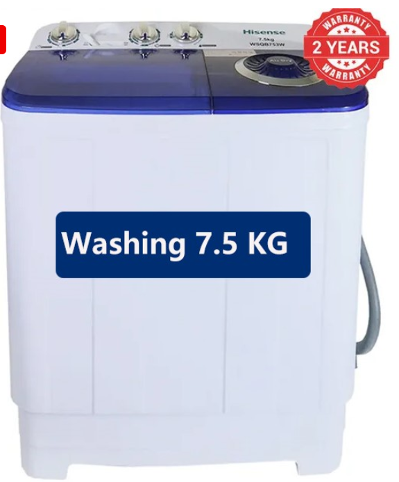 Hisense 7.5kg WSQ8753W Twin Tub Washing Machine