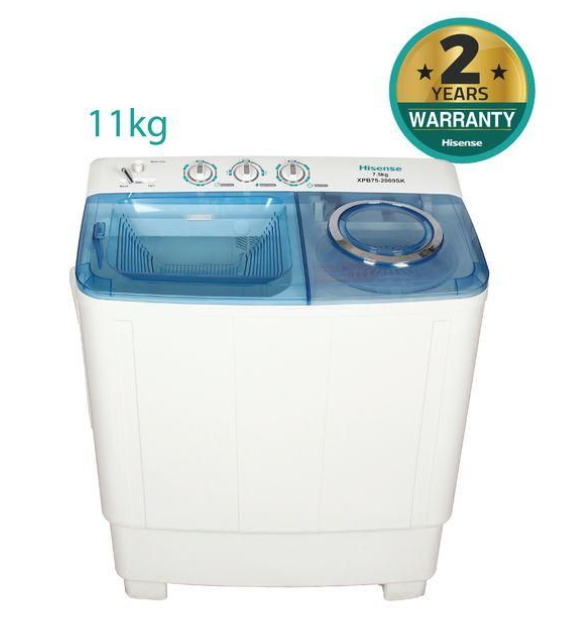 Hisense WSRB113W - 11kg Twin-Tub Washing Machine-Semi Automatic+2 YEARS WARRANTY