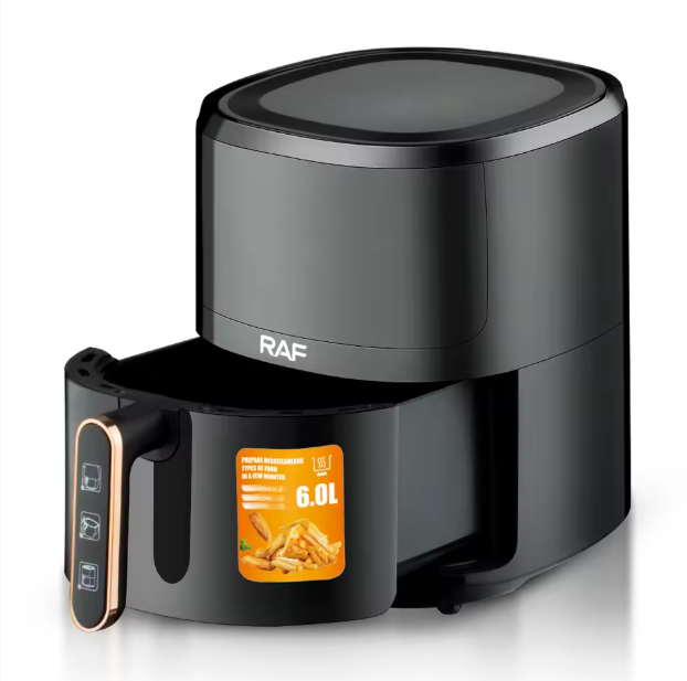 RAF R5330 Superior Quality Family 6L Non-stick Basket Touch Screen Electric Fryer Digital Air Fryer With Visible Window