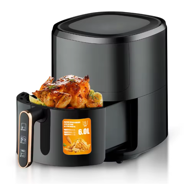 RAF R5330 Superior Quality Family 6L Non-stick Basket Touch Screen Electric Fryer Digital Air Fryer With Visible Window