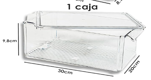 clear stackable acrylic fridge organizer bin