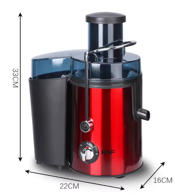RAF Juice Extractor R-2817R, Juicer Machine Fruits & Vegetables Juicer, Dual Speed Centrifugal Juicer with Non-drip Function