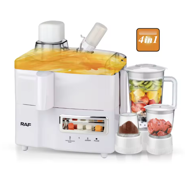 RAF R.2819 Juicer Extractor 4 in 1 Electric Juice Blender Machine for Fruit Vegetable Easy to Clean