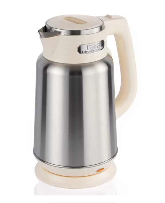 RAF R 7315 Electric Kettle with 2L Capacity Fast Boiling 1500W Heating Durable Stainless Steel Body for Daily Use