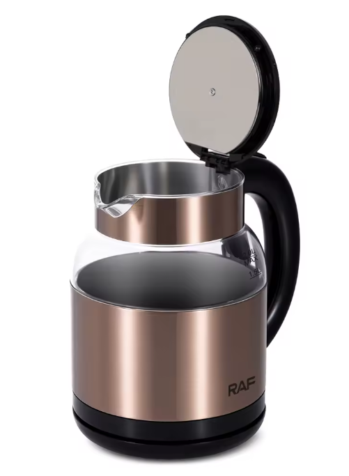 R.7412 Home Appliance 2.0L Blue Colored Glass Electric Water Kettle