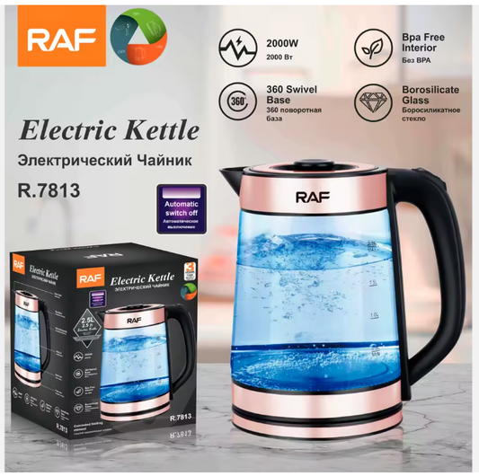 RAF R.7813 Electric Cordless Glass 2.5L Kettle 2000W