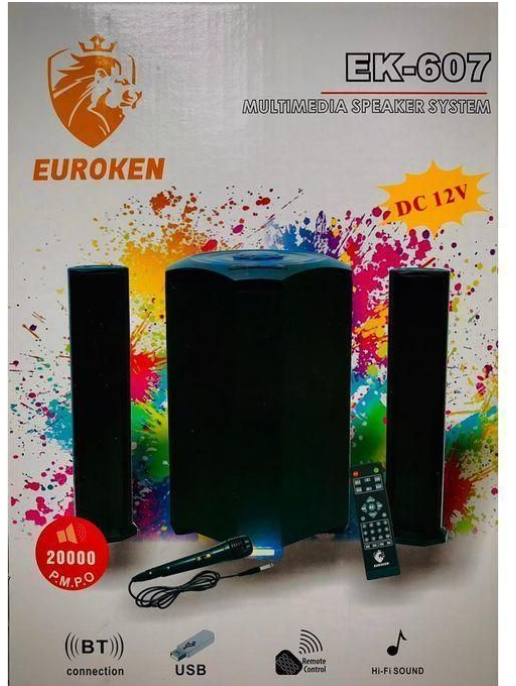 Euroken EK-607 Subwoofer Home Theater Sub Woofer Multimedia Speakers 20000W