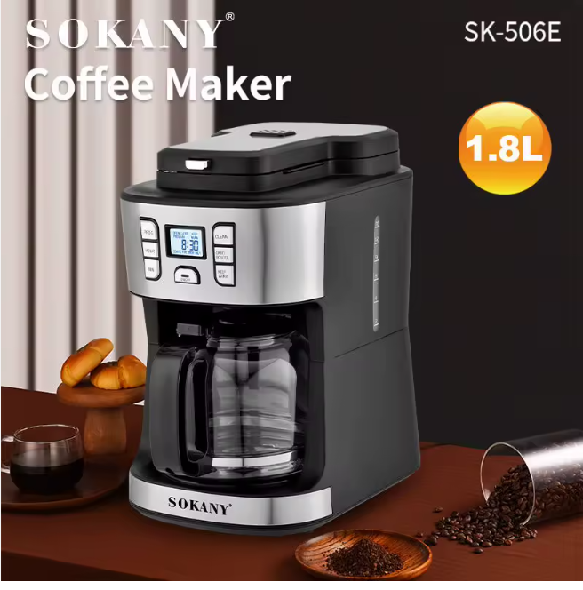 Sokany Coffee Maker 2-in-1 – Brew & Froth with Ease