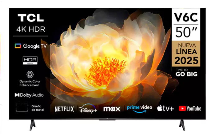 TCL 50V6C 50Inch Smart 4K HDR Google TV
