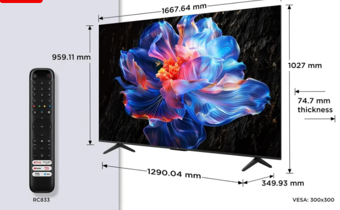 TCL 55″ V6C (New 2025) 4K HDR Google TV 55V6C