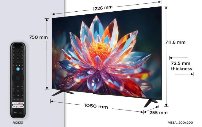 TCL 55″ 55T6C Classic QLED 4K Google Tv