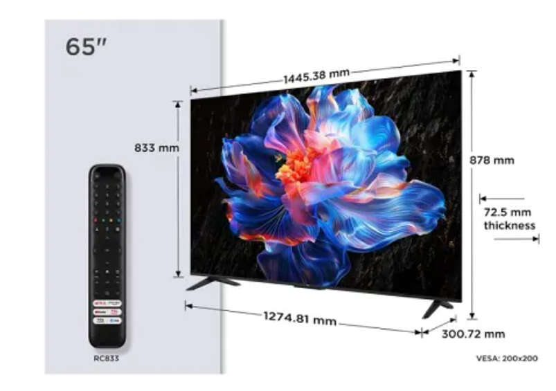 Tcl 65-inch 65V6C 4K HDR Google Tv (NEW 2025)