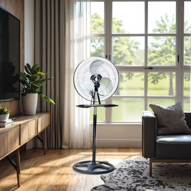 Sokany SK‑19077 18″ Stand Fan — Powerful Airflow with Adjustable Height and 3‑Speed Settings