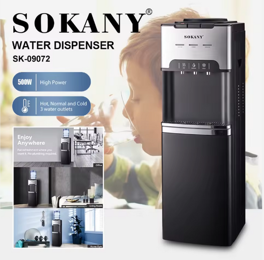 Sokany 09088 Electric Water Dispenser for Use in Offices and Homes Hotel Vertical Ice Water Dispenser