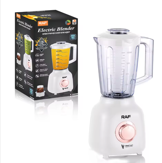 RAF R.2853 Easy to Clean Electric Blender 6 Blades Fast Start Strong Power Electric Blender