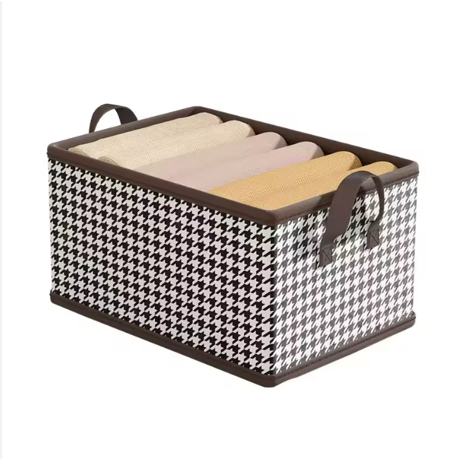 Foldable Closet Storage Box (Black & White Pattern)
