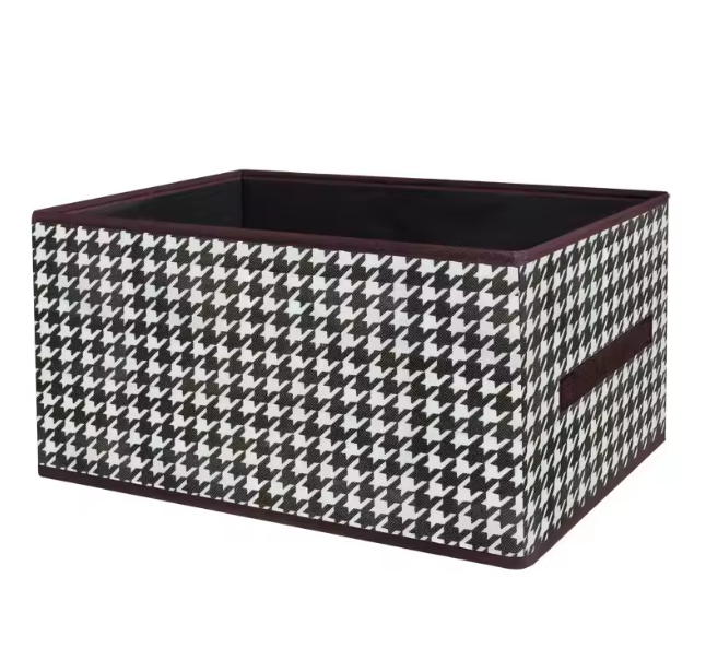Foldable Closet Storage Box (Black & White Pattern)