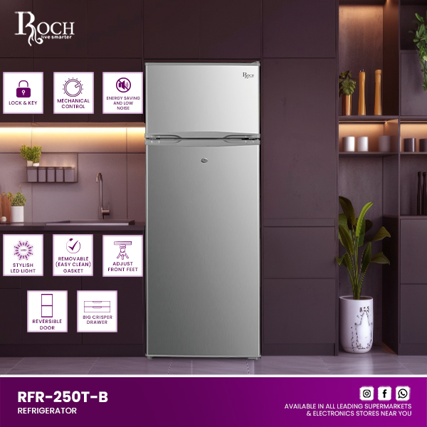 Roch 205L Double Door Fridge – Spacious, Efficient & Fresh Cooling