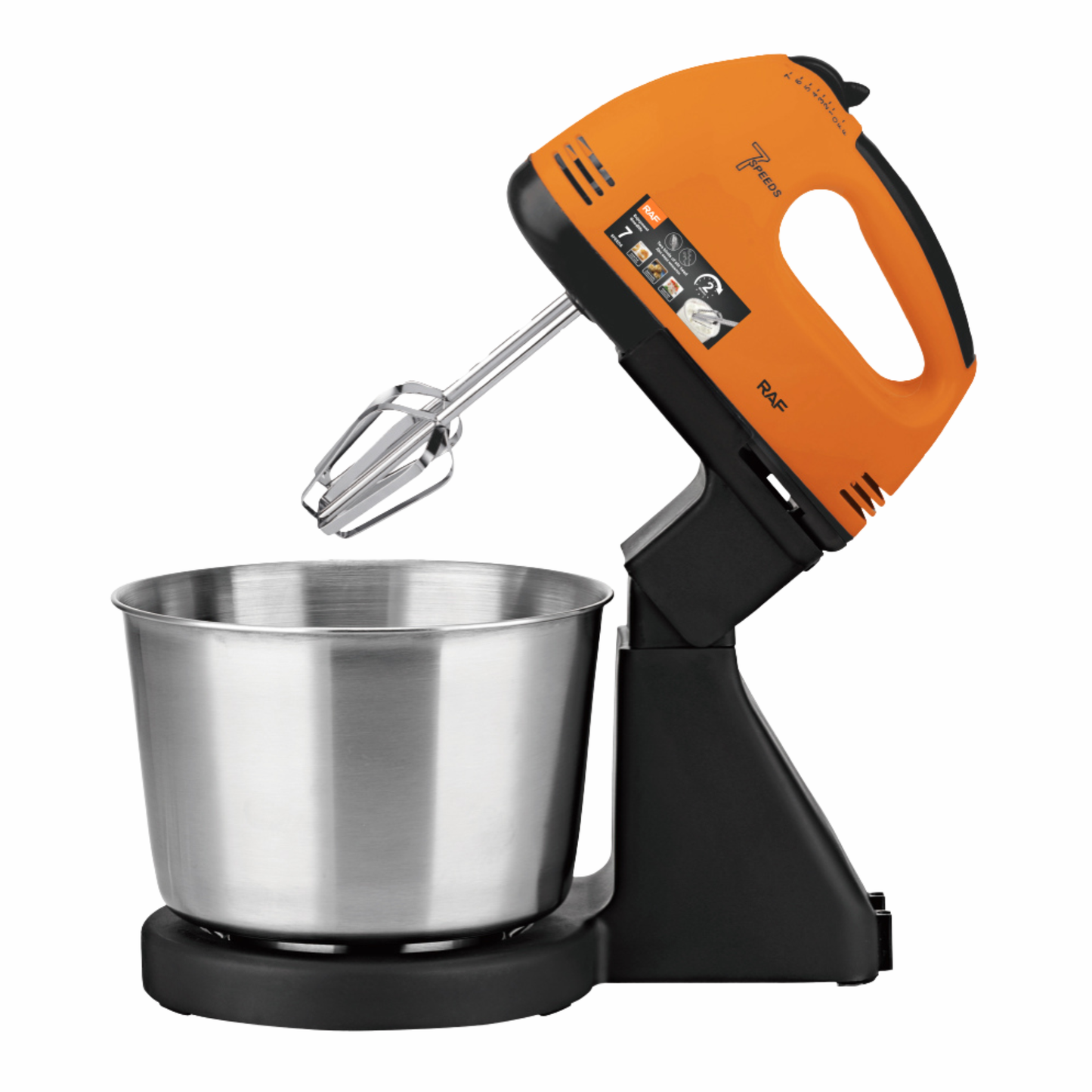 RAF 2L Stand Mixer R.6637  (Orange, White & Red)