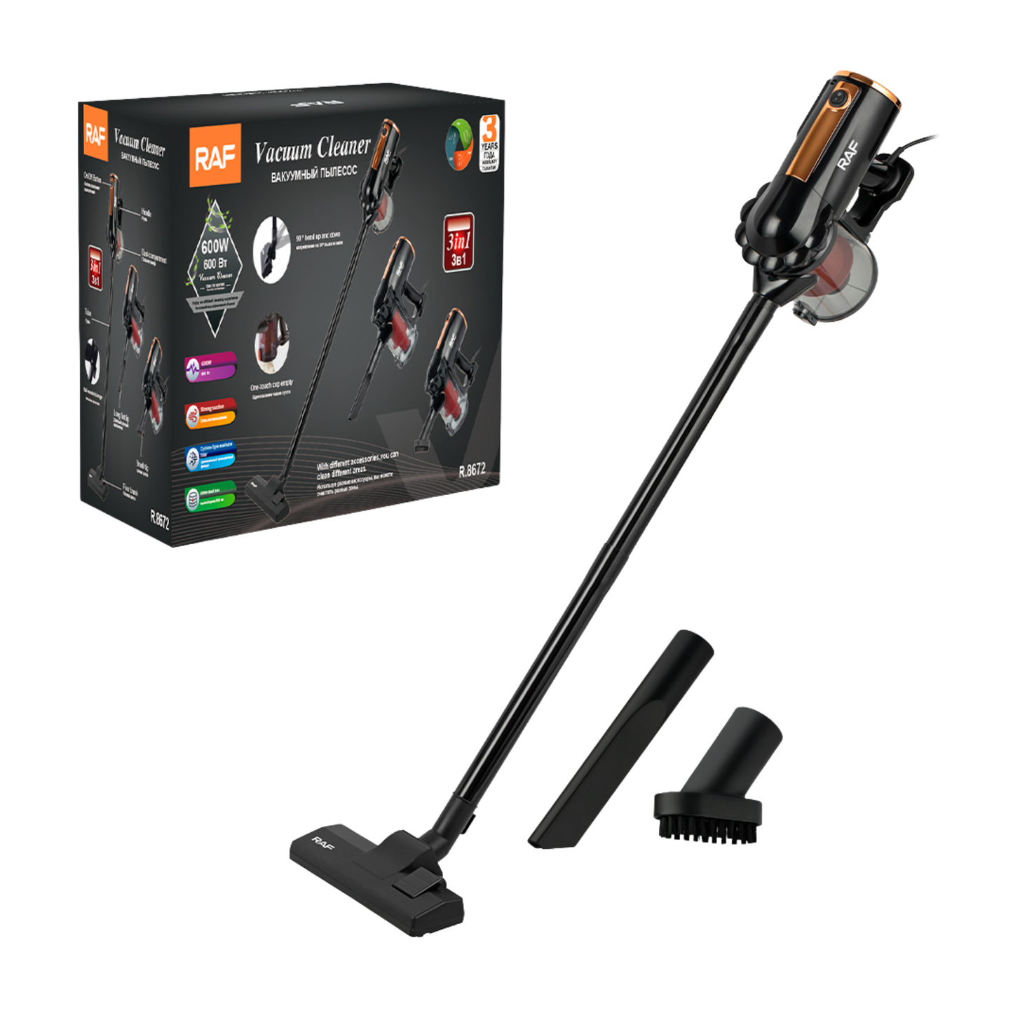 RAF R-8672 3-in-1 Vacuum Cleaner
