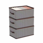 Wardrobe Pants & Clothing Organizer Box (Foldable Compartment Design) DIVIDED WITH LID