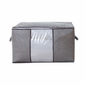 Thickened Non-Woven Quilt Storage Bag Gray Foldable Large Non-woven Clothes Quilt Blanket Zipper Storage Bag Organizer Box