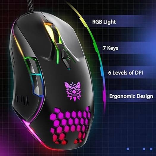 Onikuma - CW902 RGB Gaming Mouse with 7 DPI Modes