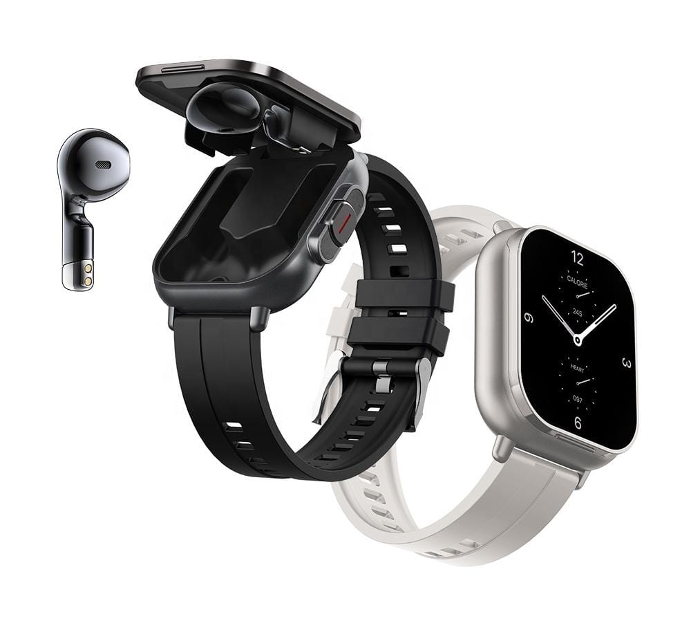 SMART WATCH WITH PODS - BLACK/WHITE