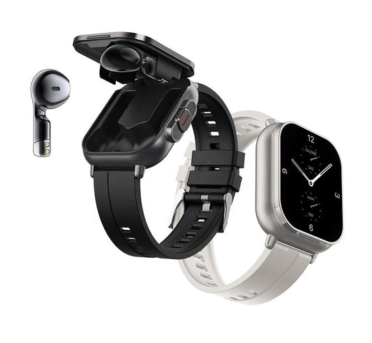 SMART WATCH WITH PODS - BLACK/WHITE