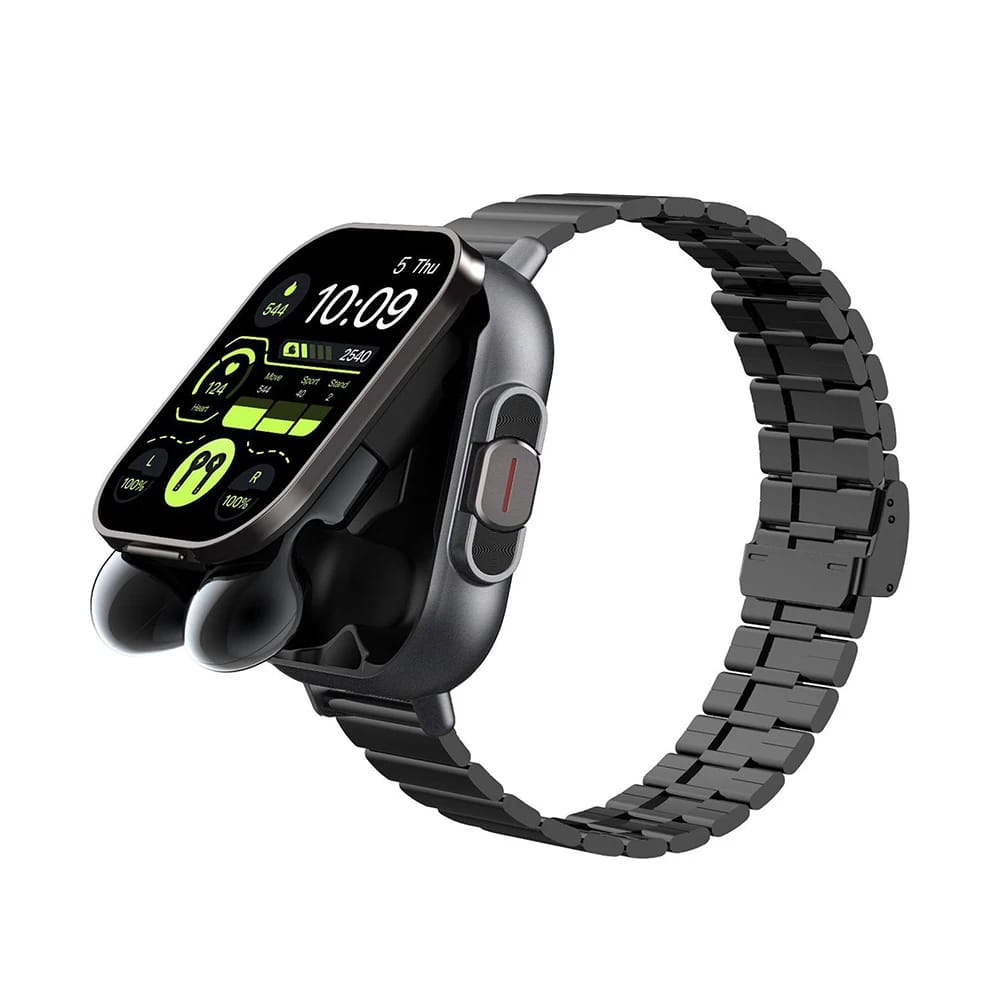 SMART WATCH WITH PODS - BLACK/WHITE