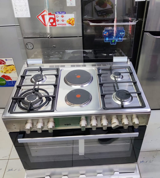 Roch 90x60cm,4+2, Stainless Steel Standing Cooker RECK-9042