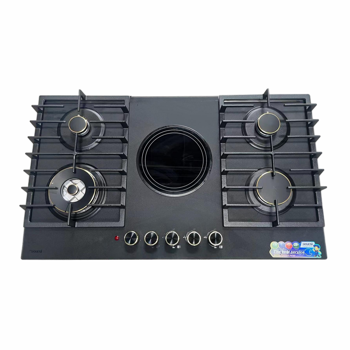 BOLESI BUILT IN GAS HOB (4 Gas Burners + 1 Ceramic Electric Zone)